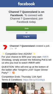 Ch 7 Qld – Win Your Very Own #mkr Showbag (prize valued at $100)