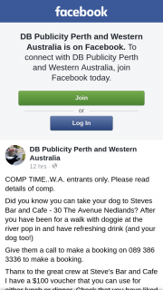 DB Publicity Perth – Will Have 48 Hours to Contact Me at Db Publicity (prize valued at $100)