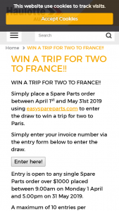 Haulotte – Win a Trip for Two to France (prize valued at $1)