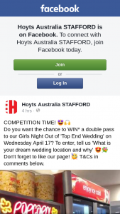 Hoyts Cinemas Stafford – Win a Double Pass to Girls Night Out’s Top End Wedding