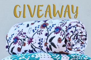 Kalai Collective – a Prize Pack Comprising Our Brand New “lotus” King-Size Kantha Bedspread and “seagrass” King-Single Beach Blanket/throw