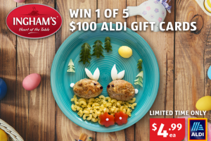 Mouths of Mums – Win 1 of 5 $100 Aldi Vouchers (prize valued at $500)
