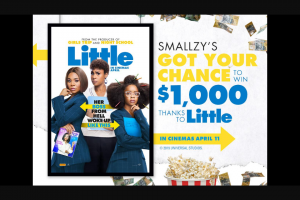 NovaFM Smallzy’s got your chance to – Win $1000 Thanks to Little