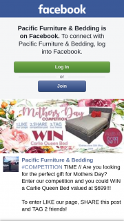 Pacific Furniture & Bedding – Win a Carlie Queen Bed Valued at $699 (prize valued at $699)
