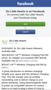 Six Little Hearts – Win this Amazing Charger (prize valued at $39.95)