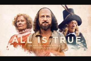 The Australian – Win 1 of 80 Double Passes to All Is True (prize valued at $3,200)