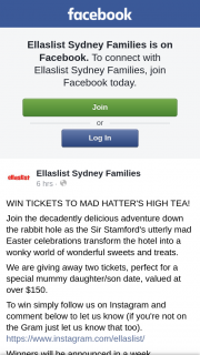 Tickets to Mad Hatter’s High Tea (prize valued at $150)
