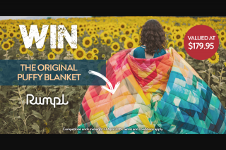 Wild Earth – Win The Original Puffy Blanket From Rumpl (prize valued at $179)