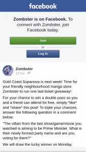 Zombster – Win a Double Pass So You and a Friend Can Attend for Free