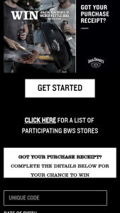 BWS Jack Daniels – Win a Weber Worth $449