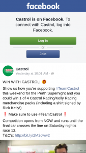 Castrol racing – Win 1 of 4 Castrol Racing/kelly Racing Merchandise Packs (including a Shirt Signed By Rick Kelly) Make Sure to Use #teamcastrol