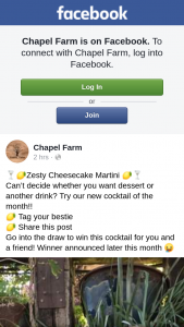 Chapel Farm – Win this Cocktail for You and a Friend
