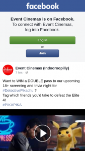 Event Cinemas Indooroopilly – Win a Double Pass to Our Upcoming 18 Screening and Trivia Night for #detectivepikachu ?