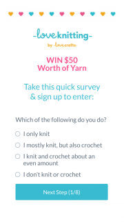 Loveknitting – Win $50aud/$50nzd Voucher (prize valued at $50)