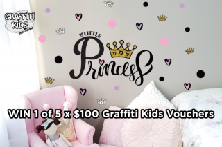 Mouths of Mums – 5 X $100 Graffiti Kids Vouchers So Our Can Pick Their Favourite Wall Decals for Their Kid’s Rooms (prize valued at $500)