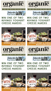 Organic Gardener – Win One of Two Kuvings Yoghurt and Cheese Makers (prize valued at $400)