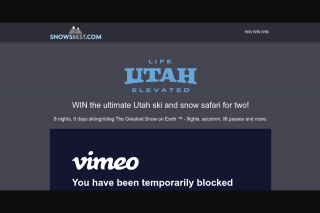 SnowsBest – Win Utah Snow Safari Competition (prize valued at $10,608)