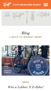 South Melbourne Market – City of Port Phillip – Win a Lekker X E-Bike (prize valued at $1,998)