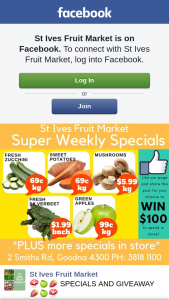 St Ives Fruit Market – Win Our Weekly $100 Spend In Store Prize (prize valued at $100)