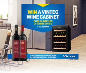Accolade Wines Australia – Win 1 of 3 prizes of a Vintec Fridge & 24 bottles of Grant Burge wine