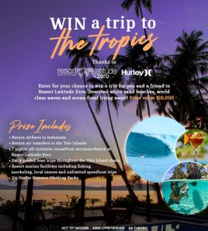 SurfStitch – Win a trip for 2 to Padang, Indonesia