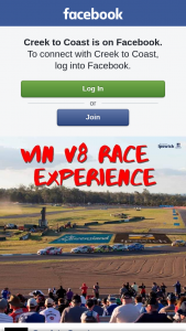 Creek to Coast – 1 X Double Pass for a V8 Race Experience