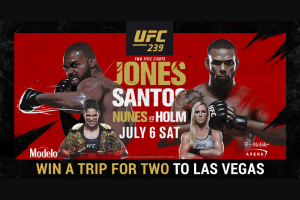ESPN – Win a Las Vegas Trip for a Premium Ufc 239 (prize valued at $7,000)