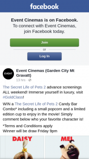 Event Cinemas Garden City – Win a The Secret Life of Pets 2 Candy Bar Combo Including a Small Popcorn and a Limited Edition Cup to Enjoy In The Movie