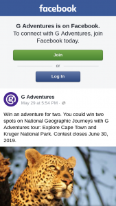 G Adventures – Win a Trip for Two to South Africa