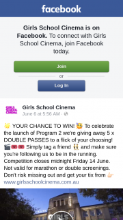 Girls School Cinema – 5 X Double Passes to a Flick of Your Choosing