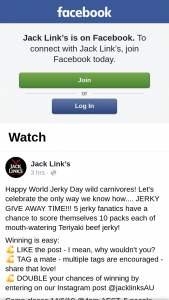 Jack Links – Win 1/5 10 Packs of Jerky