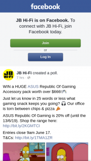 JB HiFi – Win a Huge Asus Republic of Gaming Accessory Pack Worth Over $666 (prize valued at $666)