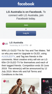 LG – Win Lg Oled Tvs for You and Two Mates (prize valued at $19,197)