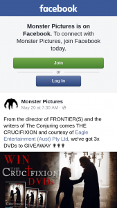 Monster Pictures – Win Xavier Gens The Crucifixion on DVD