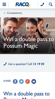 RACQ – Win 1 of 5 Double Passes to Possum Magic at Brisbane Powerhouse (prize valued at $70)