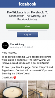 The Wickery – Will Receive a Small Candle and a Car Oil Diffuser