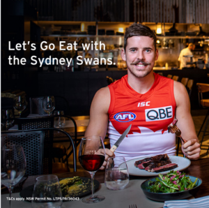 Citigroup – Let’s Go Eat with the Swans – Win 1 of 14 Wine & Dine experiences with the Sydney Swans for 2