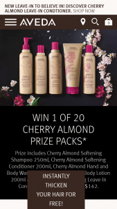 Aveda – Win 1 of 20 (prize valued at $142)