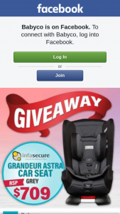 Babyco – Win this Awesome Infasecure Grandeur Astra Car Seat Worth $709 (prize valued at $709)