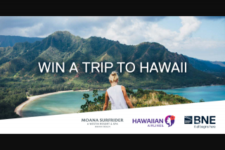 Brisbane Airport – Win a Holiday to Hawaii Including (prize valued at $9,043)