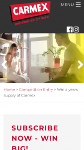 Carmex – Win a Years Supply of Carmex