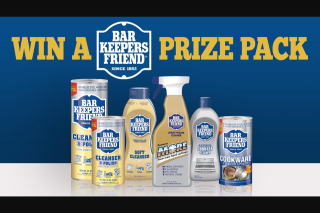 Channel 7 – Sunrise Family – Win 1 of 6 Bar Keeper’s Friend Prize Packs In this Week’s Sunrise Family Newsletter