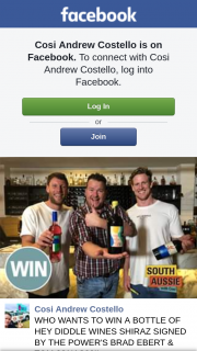 Cosi Andrew Costello – Win a Bottle of Hey Diddle Wines Shiraz Signed By The Power’s Brad Ebert & Tom Jonas?