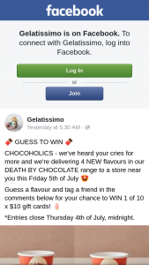 Gelatissimo – Win 1 of 10 X $10 Gift Cards