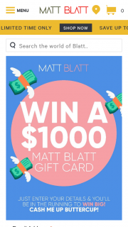 Matt Blatt – Win a Trip Through Magnificent Europe Promotion Terms and Conditions (prize valued at $1,000)