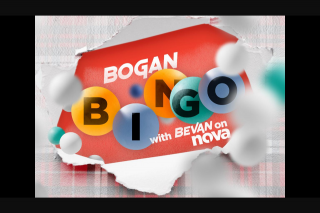 Nova 106.9 FM Bevan’s Bogan Bingo – Win a Bali Holiday for Two