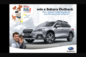 Nova FM – Win The Chance to Take Home a Subaru OuTBack Plus a Sydney Family Getaway to See The Secret Life of Pets 2 (prize valued at $45,990)