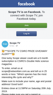 Scope – Win a 6 Month Subscription to Csiro’s Double Helix Science Magazine