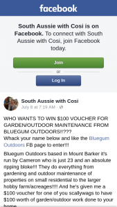 South Aussie With Cosi – Win $100 Voucher for Garden/outdoor Maintenance From Bluegum Outdoors??