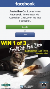 Australian Cat Lover – Win 1 of 3 Fox Den Toys (valued at $48 Each) (prize valued at $48)